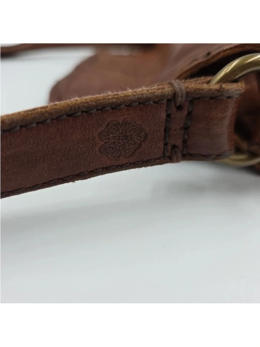 Lucky Brand Mini Abbey Road Crossbody Brown Italian Leather Bag